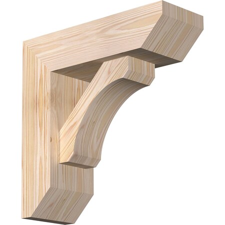 Ekena Millwork Legacy Slat Smooth Bracket w/ Offset Brace, Douglas Fir, 5 1/2"W x 16"D x 16"H BKT0604X16X16LEC06SDF